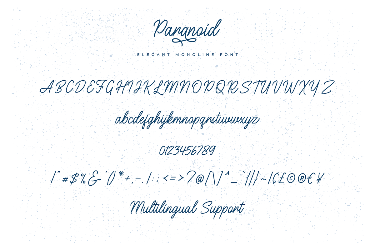 Paranoid - Elegant Monoline Font preview 8