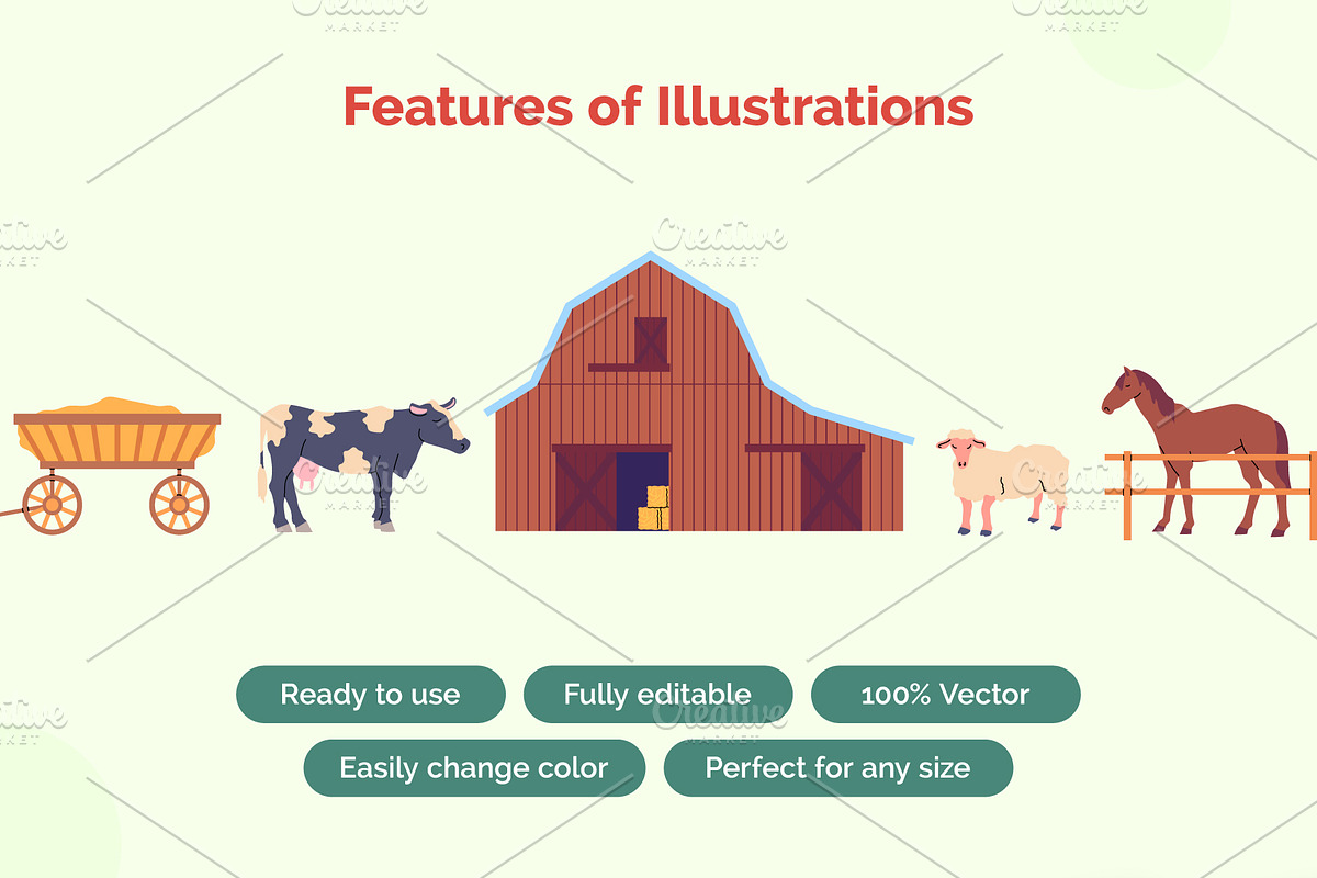 Farming Life Illustration Vector, an Object Graphic by 35lab (Photo 4 of 6)
