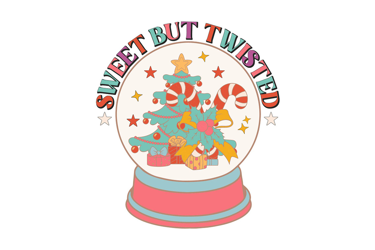 Retro Christmas Sublimation Bundle, a Seasonal Illustration by Craft Nest (Photo 2 of 11)