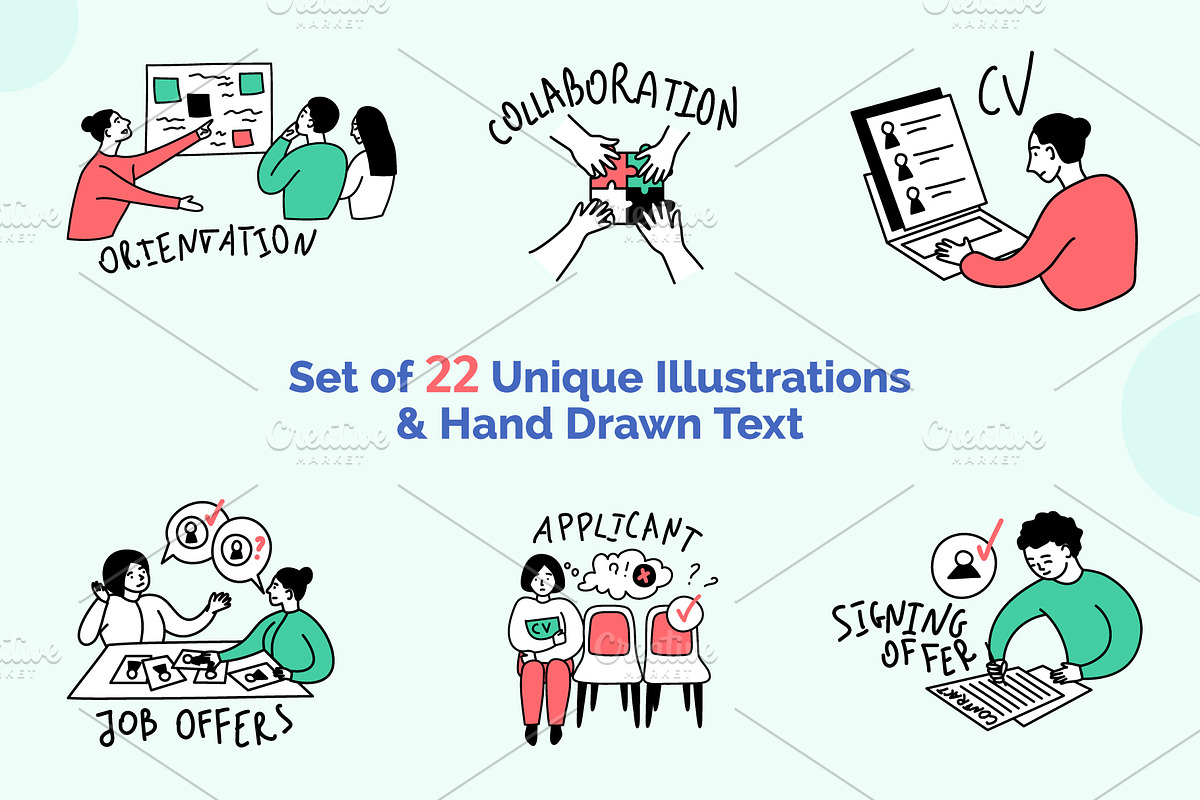 HR Management Situations Concept, an Object Graphic by 35lab (Photo 2 of 7)