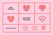 70 Geometric Hearts Logo, an Outline Icon by Abstracto-Create (Thumbnail 8 of 8)