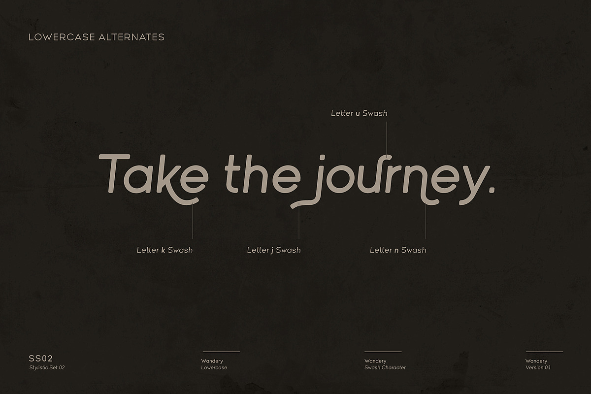 Wandery Modern x Vintage Typeface, a Sans Serif Font by Wandery Supply (Photo 9 of 14)