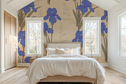 Vintage Blue Irises patterns, a Pattern Graphic by Carpet Tapete Pretzel (Thumbnail 10 of 16)