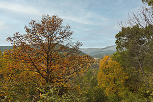 Autumnal panoramic view of a mountai, a Nature Photo by Perpis