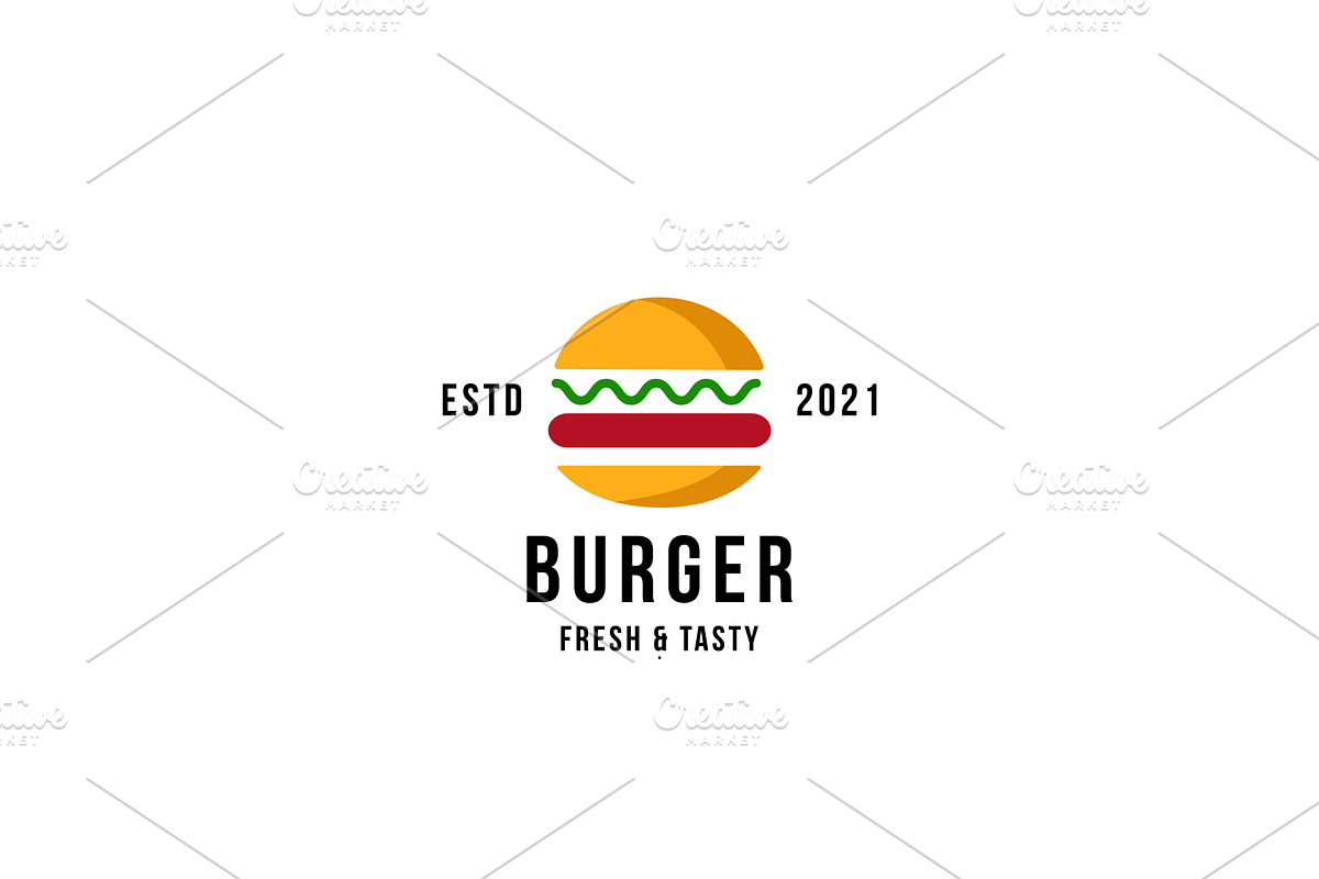 Simple Burger Logo Design, a Branding & Logo Template by AlvinStd