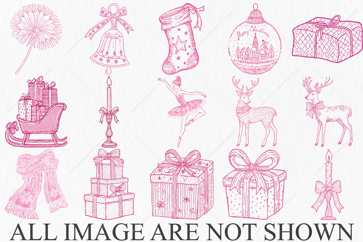 Watercolor Christmas Essentials PNG, a Seasonal Illustration by Canvas Craft (Photo 3 of 10)