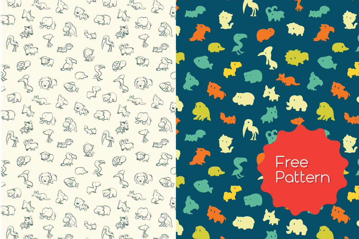 52 Animals Illustration + Pattern, a Graphic by Voila!