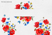 Red Poppy Watercolor Clipart, an Illustration by Depiano (Thumbnail 3 of 9)
