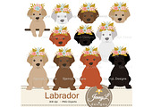 Labrador Dogs Digital Papers, a Pattern Graphic by JennyL Designs (Thumbnail 3 of 8)