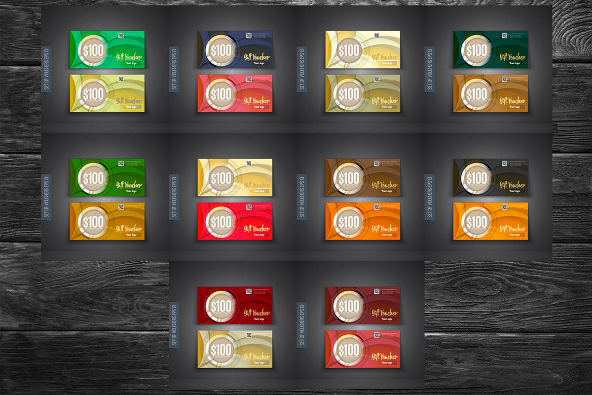 Vector Vouchers MEGA Bundle, an Invitation Template by leezarius (Photo 9 of 14)