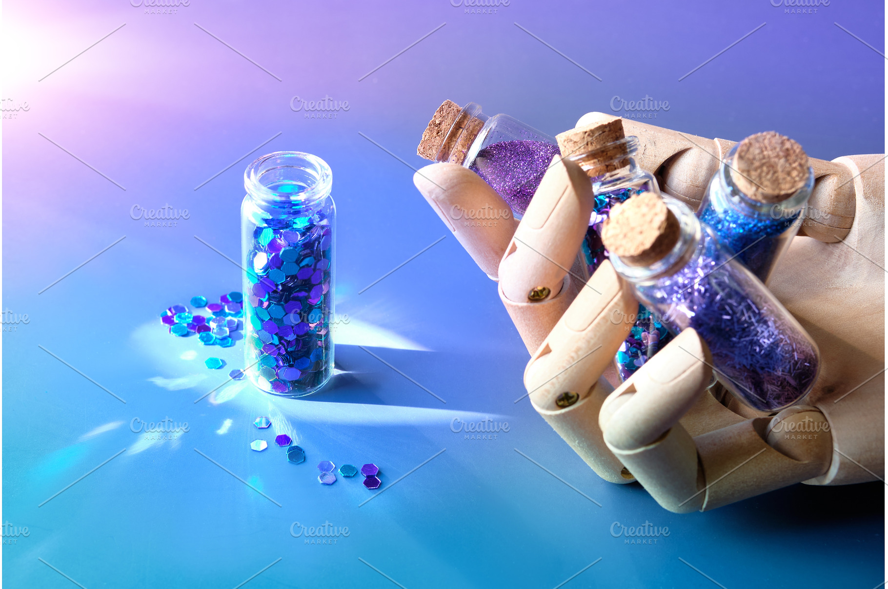 Glitter powder, glittering product, a Beauty & Fashion Photo by tilialucida