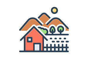 Rural countrified color icon, a Duotone Icon by Creative priyanka