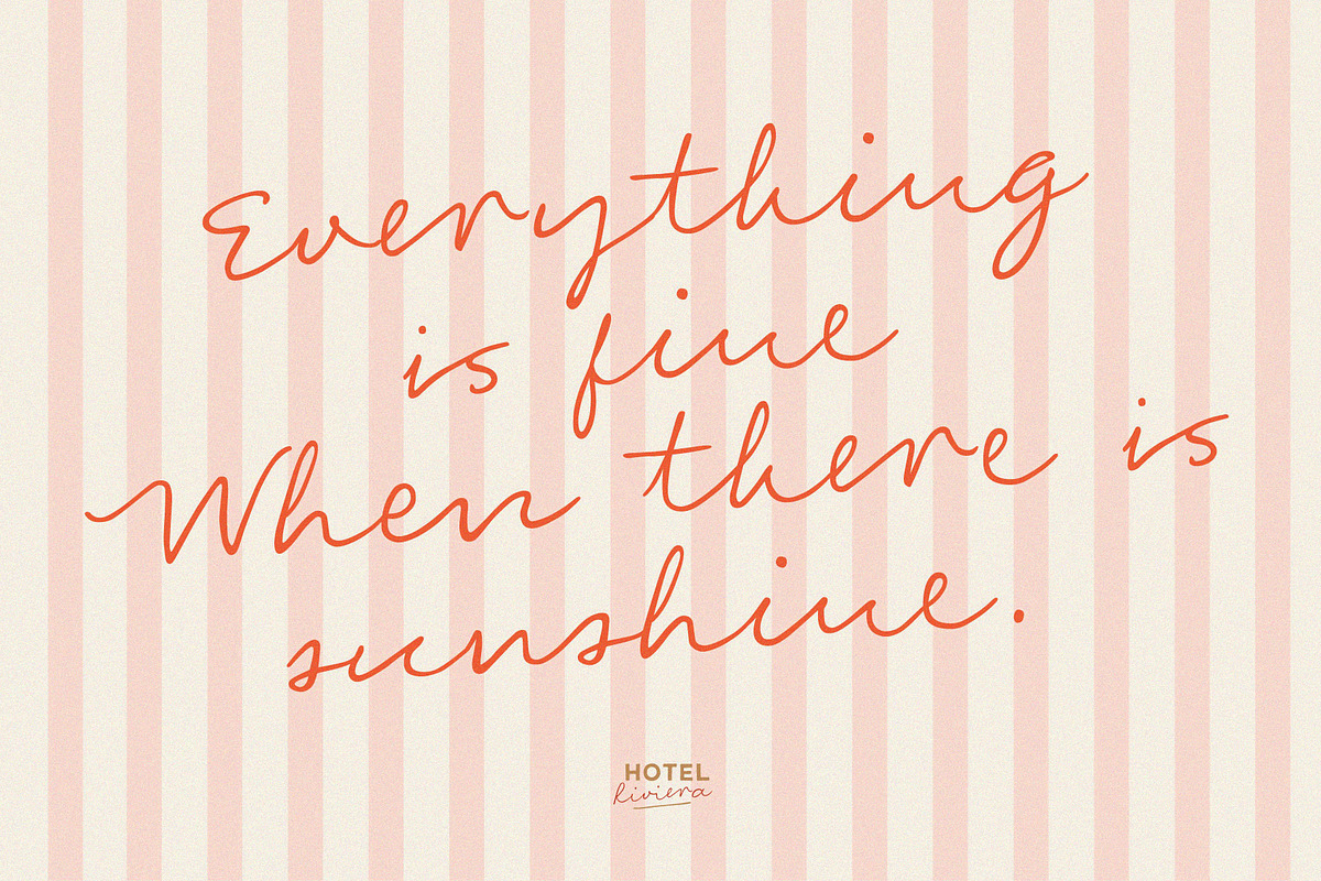 Hotel Riviera | Font collection, a Handwritten Font by AngelinaKovel (Photo 11 of 16)