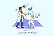 Human and AI Collaboration, a Person Illustration by Partikusi Design (Thumbnail 2 of 3)