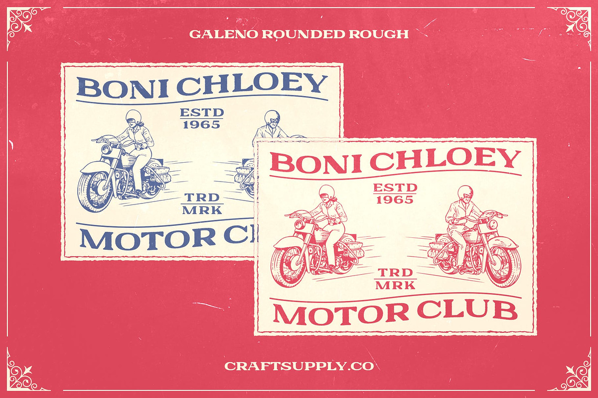 Galeno Rounded Rough, a Serif Font by Craft Supply Co. (Photo 3 of 8)