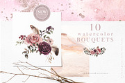 Watercolor Boho Floral Unicorn Set, a Decorative Illustration by Veris Studio (Thumbnail 5 of 15)