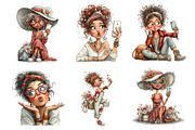 Quirky Woman Selfie Clipart PNG, a Seasonal Illustration by DreamArtGraphic (Thumbnail 2 of 5)