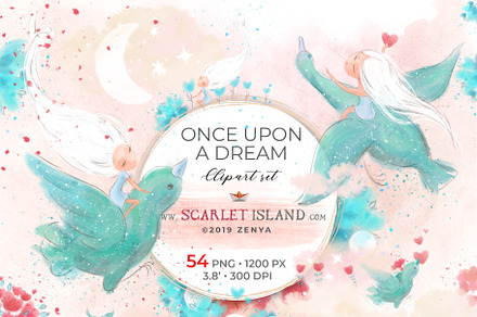 Once Upon A Dream Clipart, an Illustration by Scarlet Island