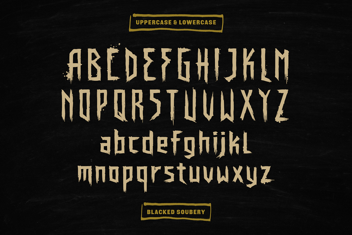 Blacked Soubery Horror Font Spooky, a Handwritten Font by Maulana Creative (Photo 4 of 7)