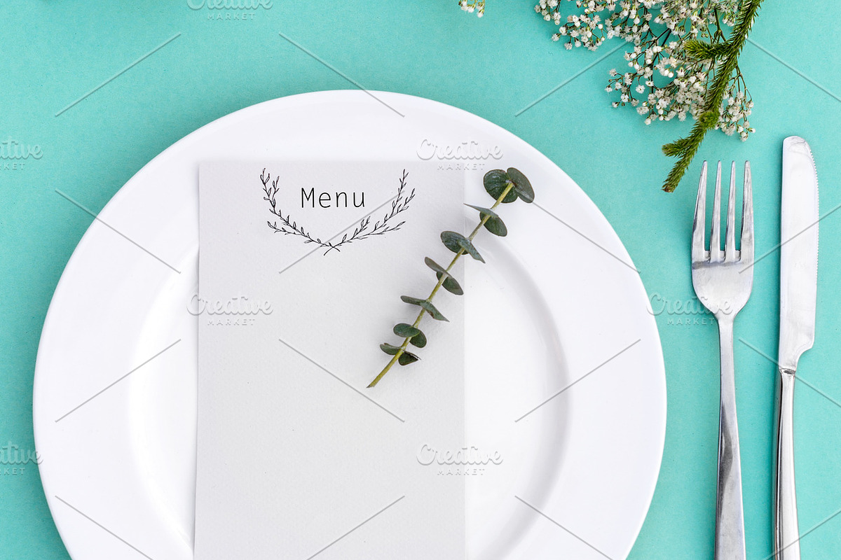Minimalist Table Setting. Top view, a Food & Drink Photo by IMG Studio (Photo 2 of 5)