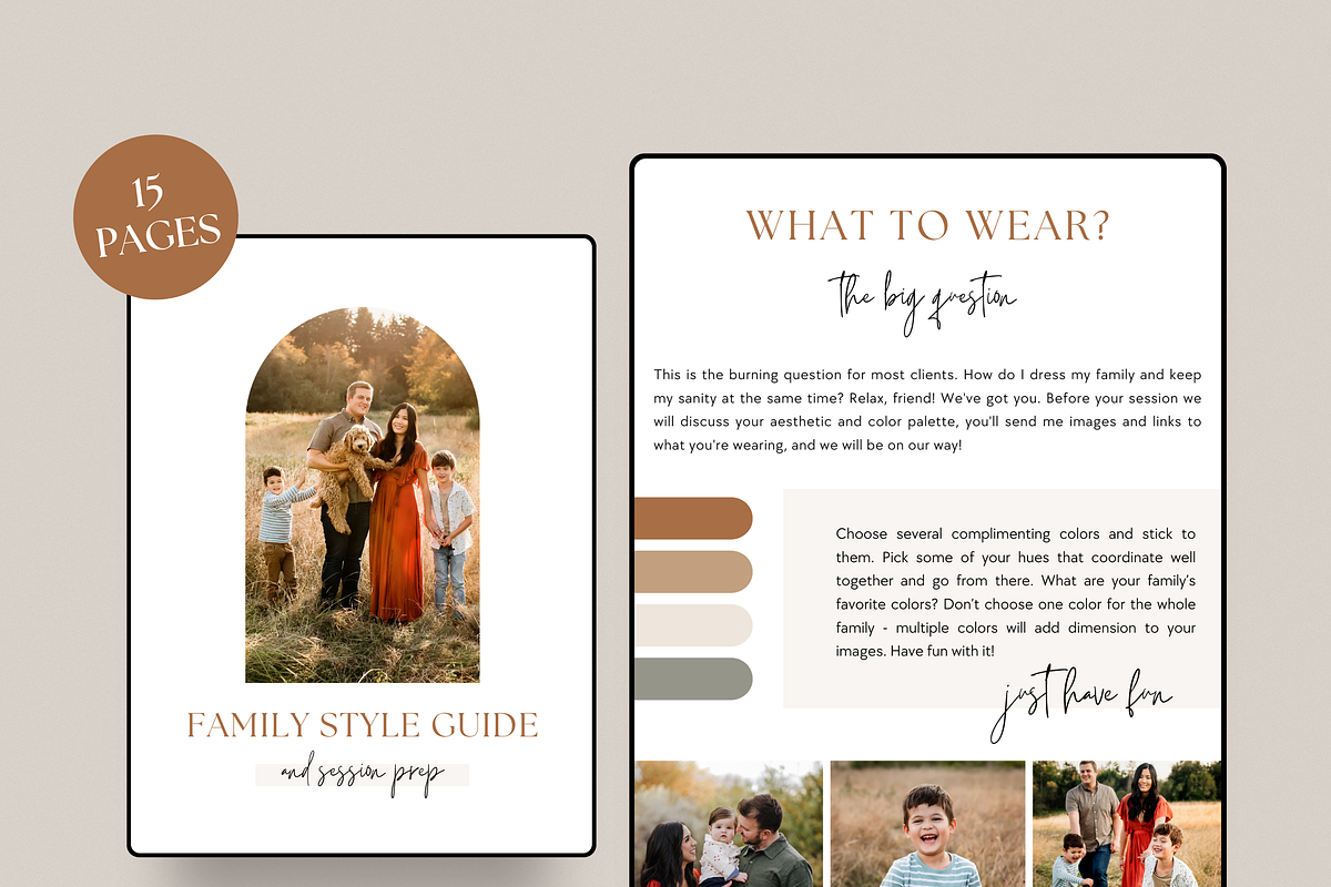 Photography What to Wear Guide Canva, a Templates & Theme by Sweet Little Muse (Photo 1 of 5)