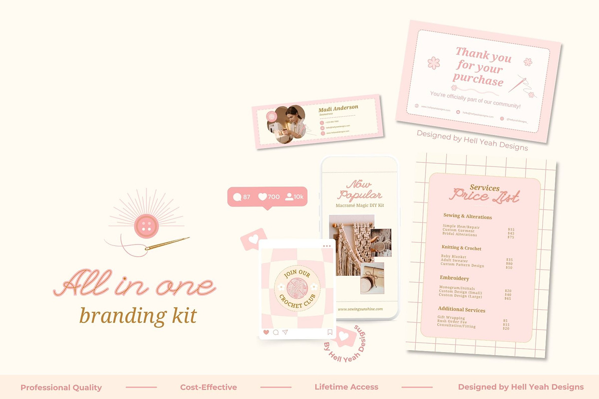 Artisan Craft Branding Starter Kits, a Branding & Logo Template by Hell Yeah Designs (Photo 6 of 19)