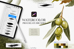 Watercolor Brushes for Procreate