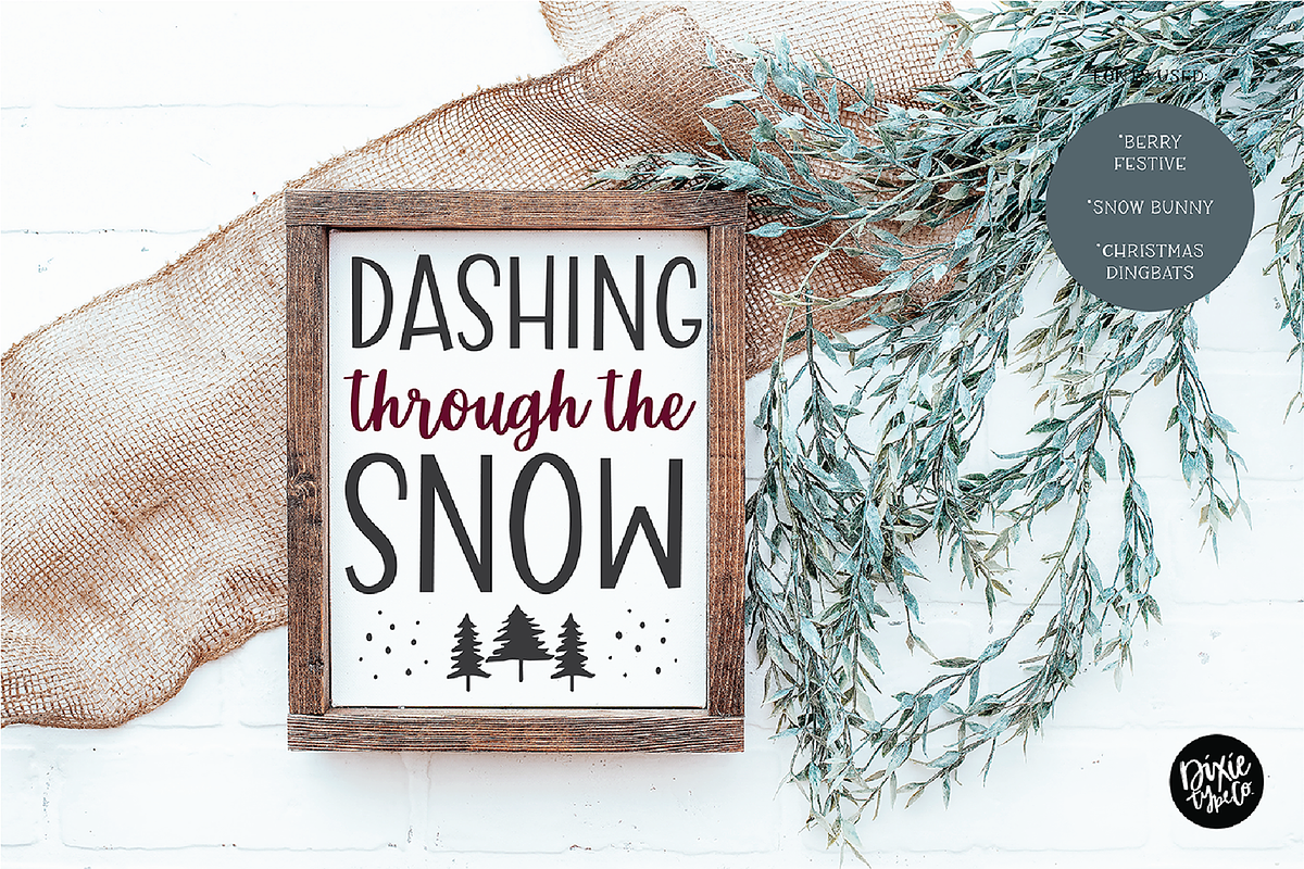 FARMHOUSE CHRISTMAS DINGBATS Font, a Symbol Font by Blush Font Co. (Photo 4 of 6)