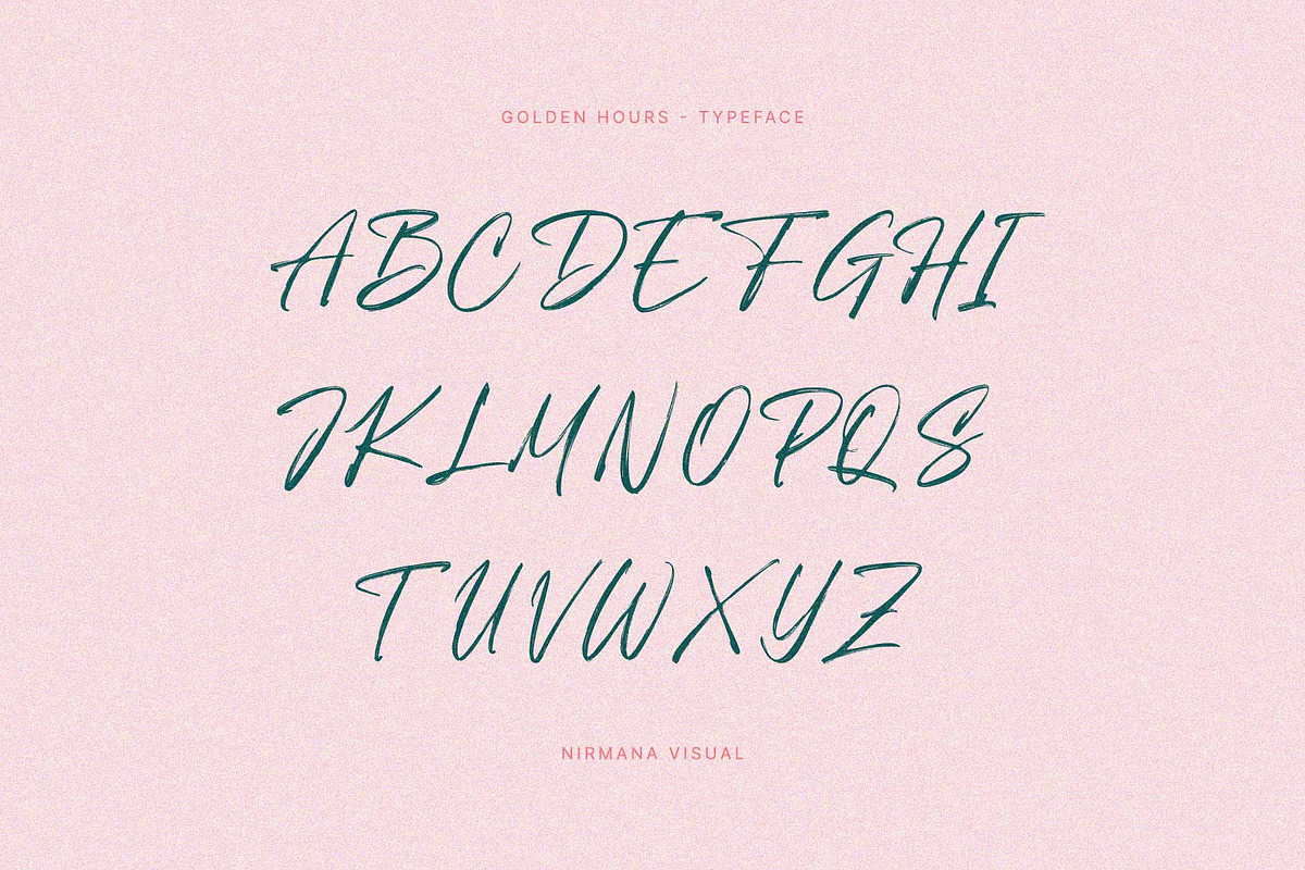 Golden Hours - Cool Brush Font, a Script Font by Nirmana Visual (Photo 4 of 9)
