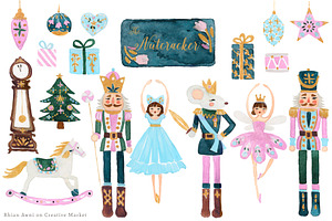 The Nutcracker in Pink Clipart, an Illustration by RhianAwni