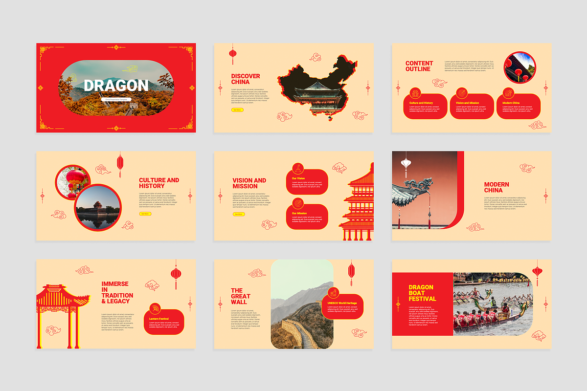 China Google Slides Template, a Presentation Template by Flat Icons (Photo 2 of 4)