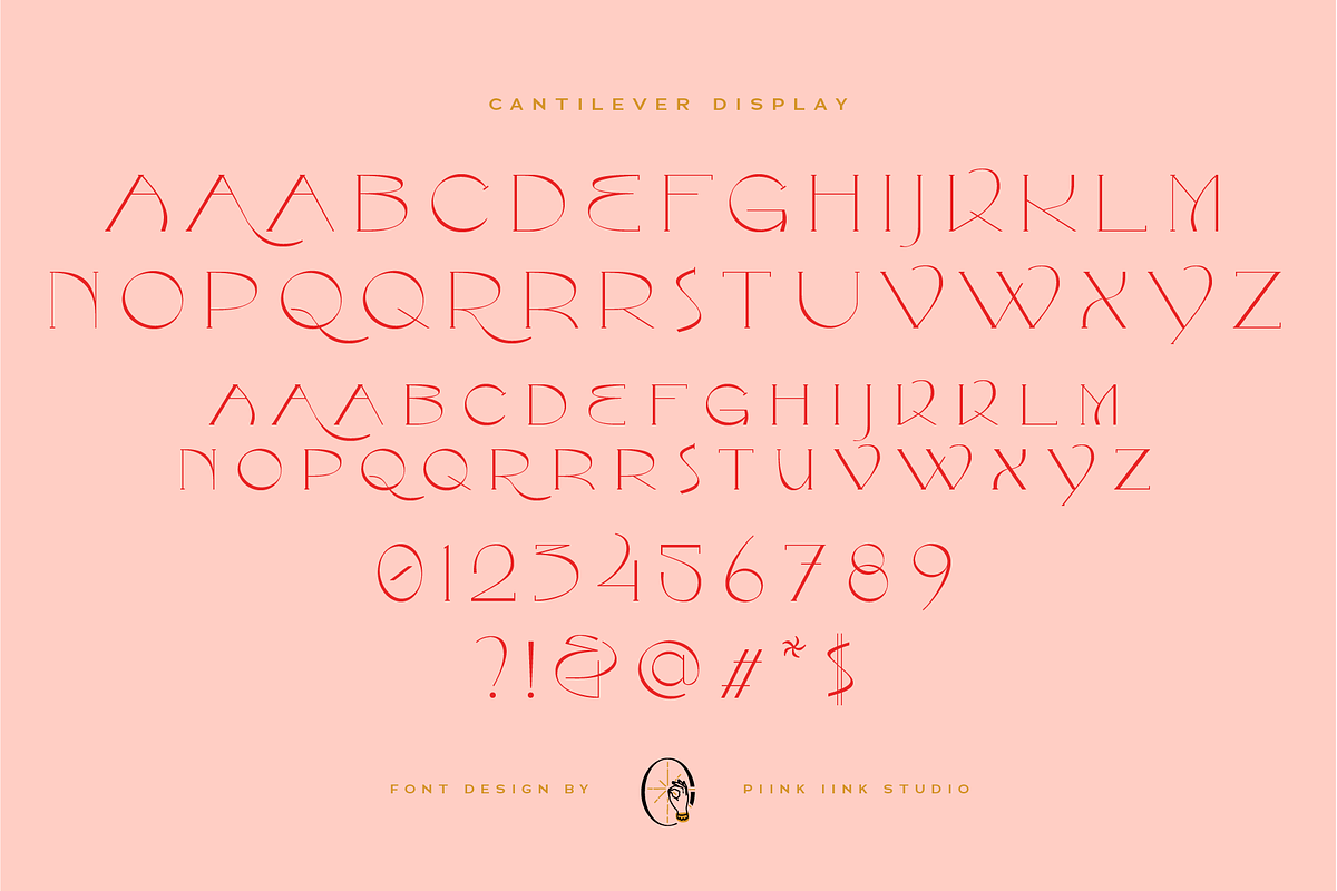 Cantilever Display Font, a Serif Font by PiiNK iiNK STUDiO (Photo 2 of 13)