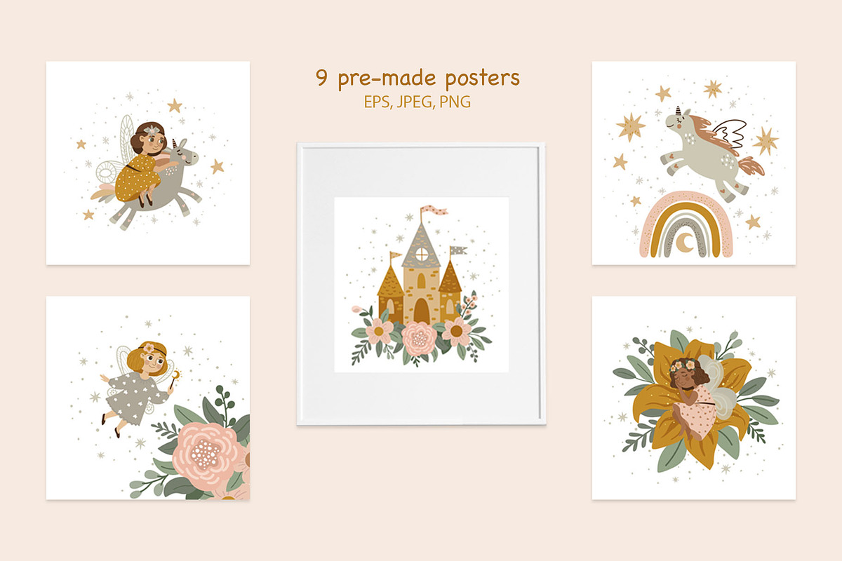 Flower Fairy Vector Clipart, a Decorative Illustration by Jenny Quince (Photo 8 of 10)