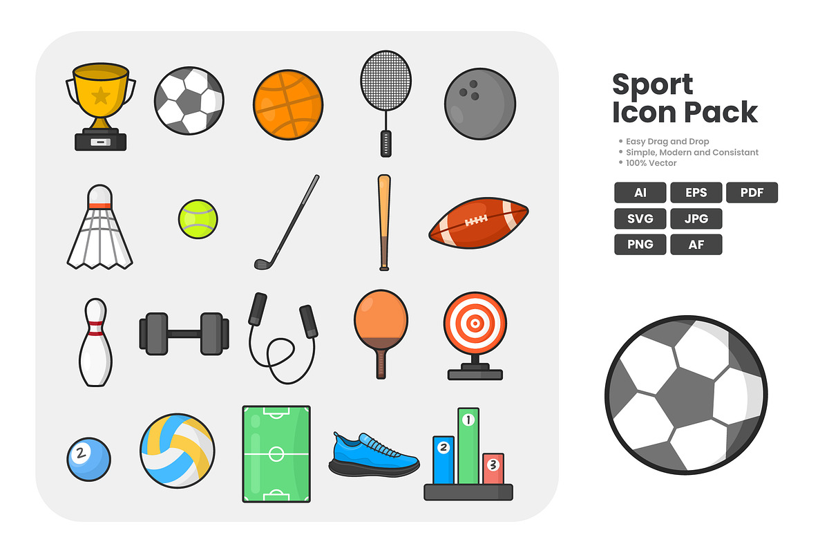 Sports Equipment Icon Set, a Duotone Icon by erifqizeicon (Photo 2 of 3)