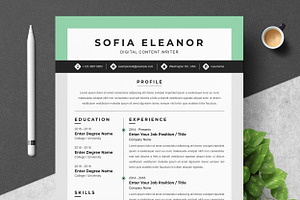 Creative Resume Template Word, CV