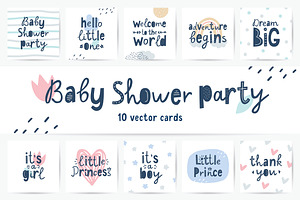 Baby Shower Party cards