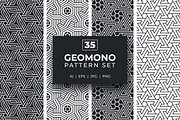 GeoMono Geometric Pattern Set, a Pattern Graphic by GraphicsEgg (Thumbnail 1 of 6)