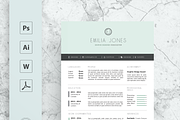 Pastel Blue Resume Template, a Resume Template by MH Design Template (Thumbnail 2 of 4)