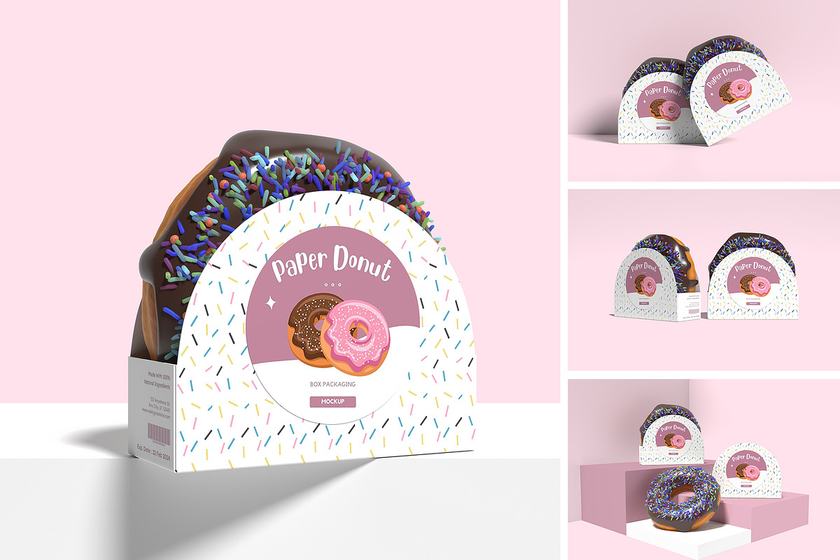 Donut mockup, a Product Mockup by xavier_studio (Photo 1 of 5)