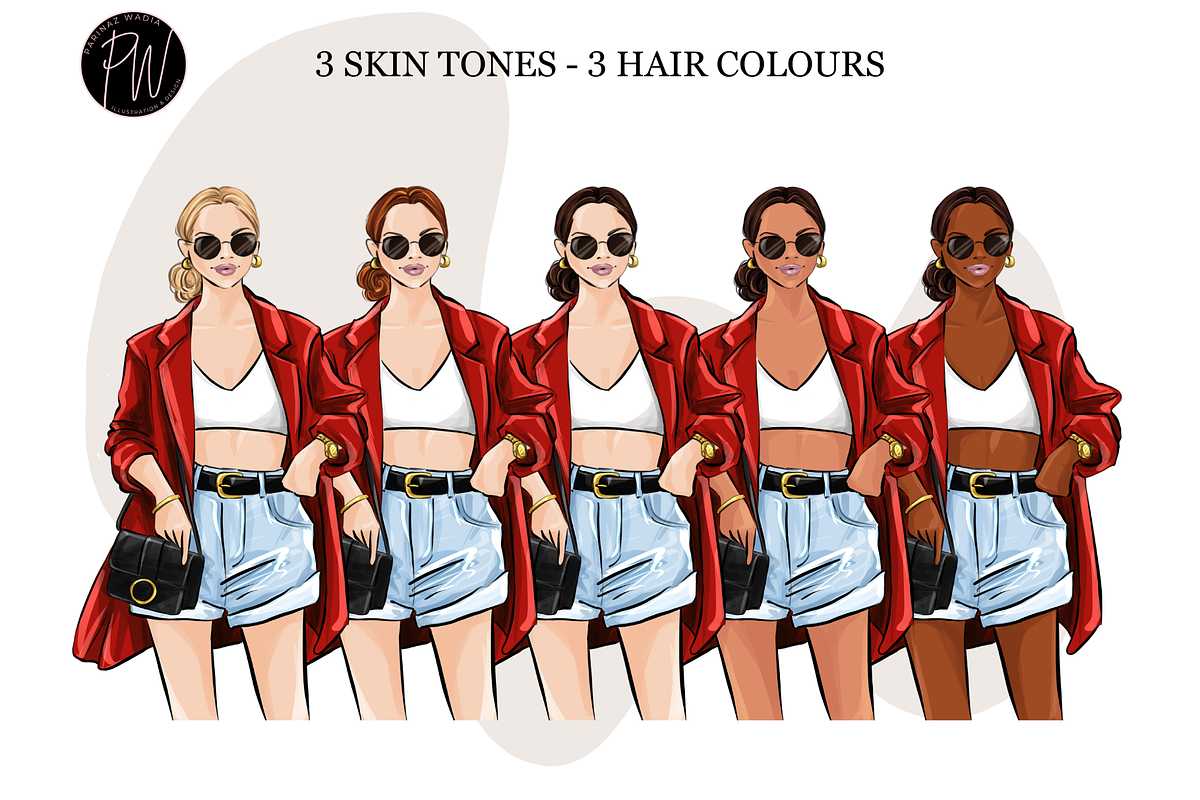 Fashion Girl 58 clipart png, an Illustration by Parinaz Wadia Design (Photo 4 of 10)