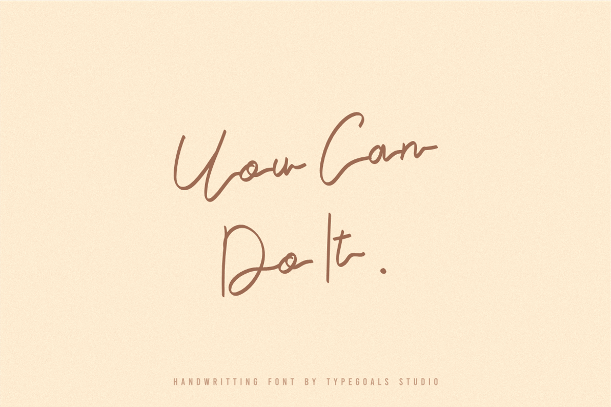 Ghenifer Claudia Handwritten Font, a Script Font by Typegoals Studio (Photo 5 of 8)