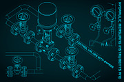 Industrial pipes and valves Set, an Illustration by Blacklight (Thumbnail 6 of 6)