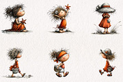 Whimsical Summer Beach Girl Clipart, a Seasonal Illustration by CreationArt (Thumbnail 3 of 5)