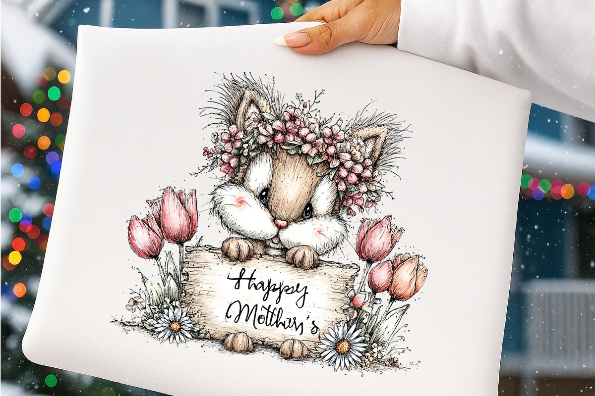 Whimsical woodland mothers day PNG, an Illustration by SinaCreation (Photo 6 of 11)