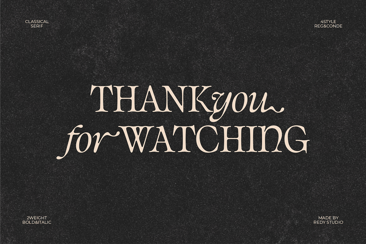 Classical - A Stylish Vintage Serif, a Serif Font by RedyStudio (Photo 15 of 15)