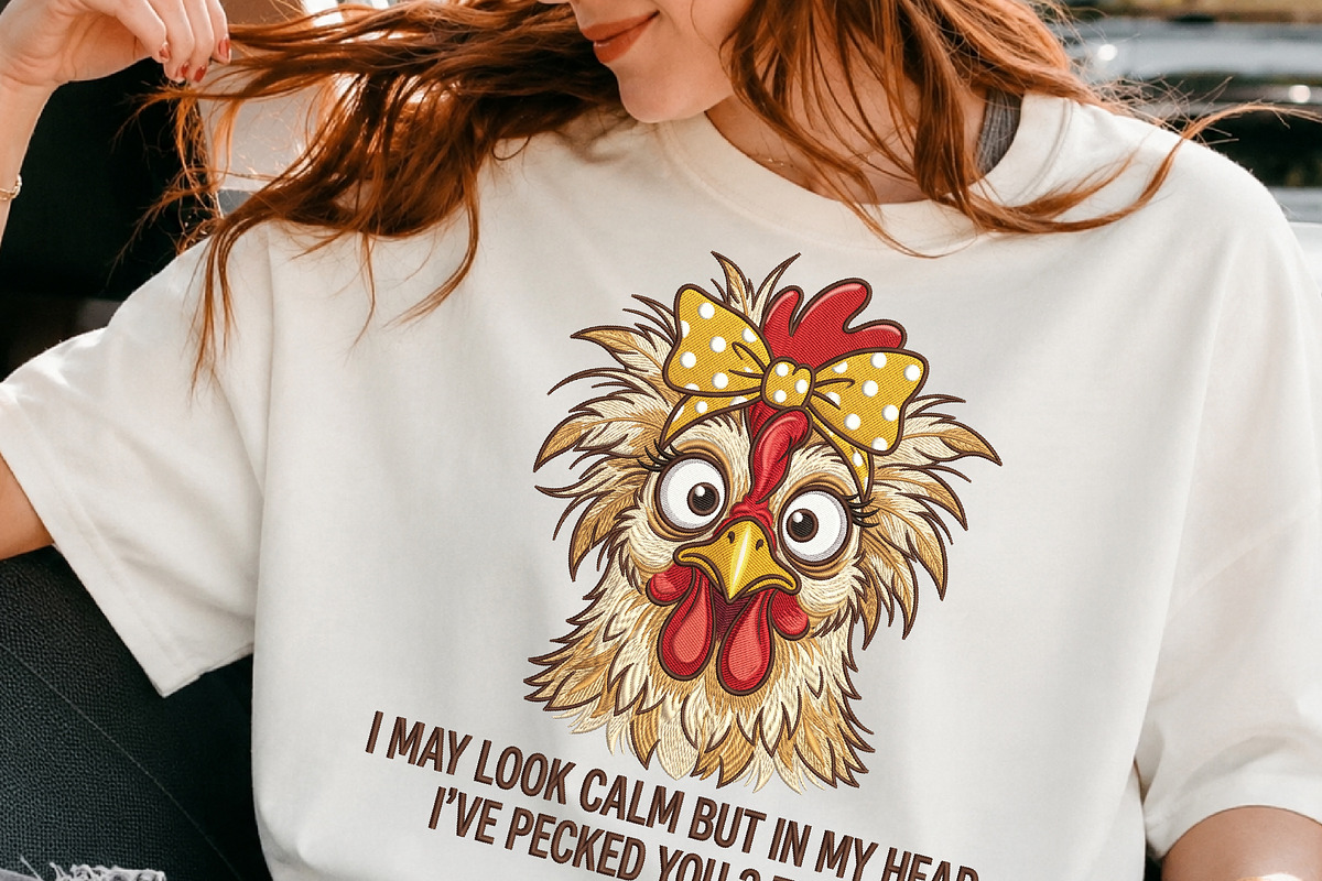 Funny Chicken Pecked You PNG, an Object Illustration by DreamCafeArt (Photo 3 of 6)