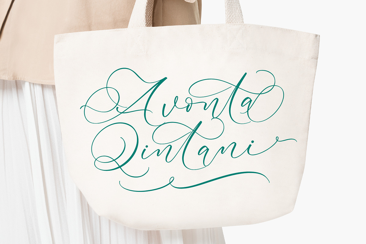 Avonta Qintani Stylish Calligraphy, a Script Font by stylishtype.co (Photo 8 of 20)