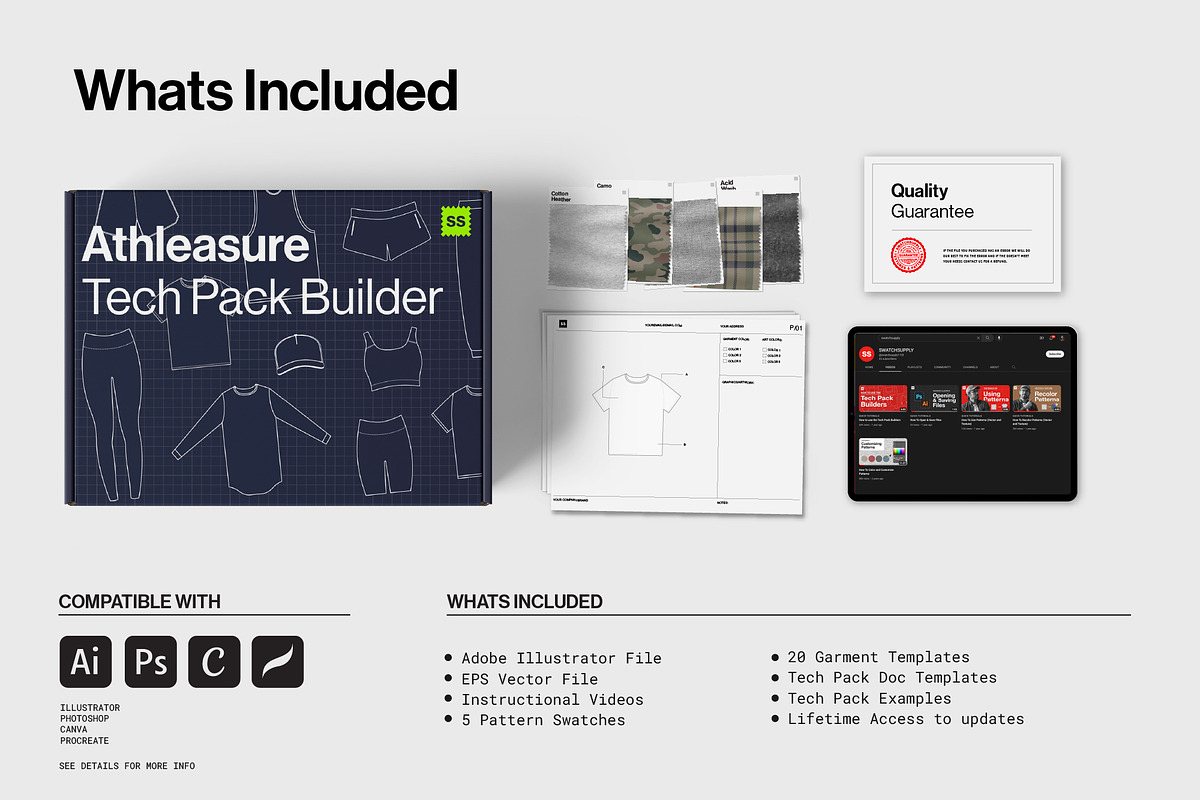 Athleasure Gym Tech Pack Builder, an Apparel Mockup by Swatch Supply (Photo 2 of 11)