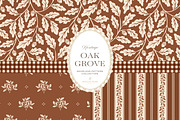 Oak & Acorn Autumn Patterns - Orange, a Pattern Graphic by Eclectic Anthology (Thumbnail 2 of 13)