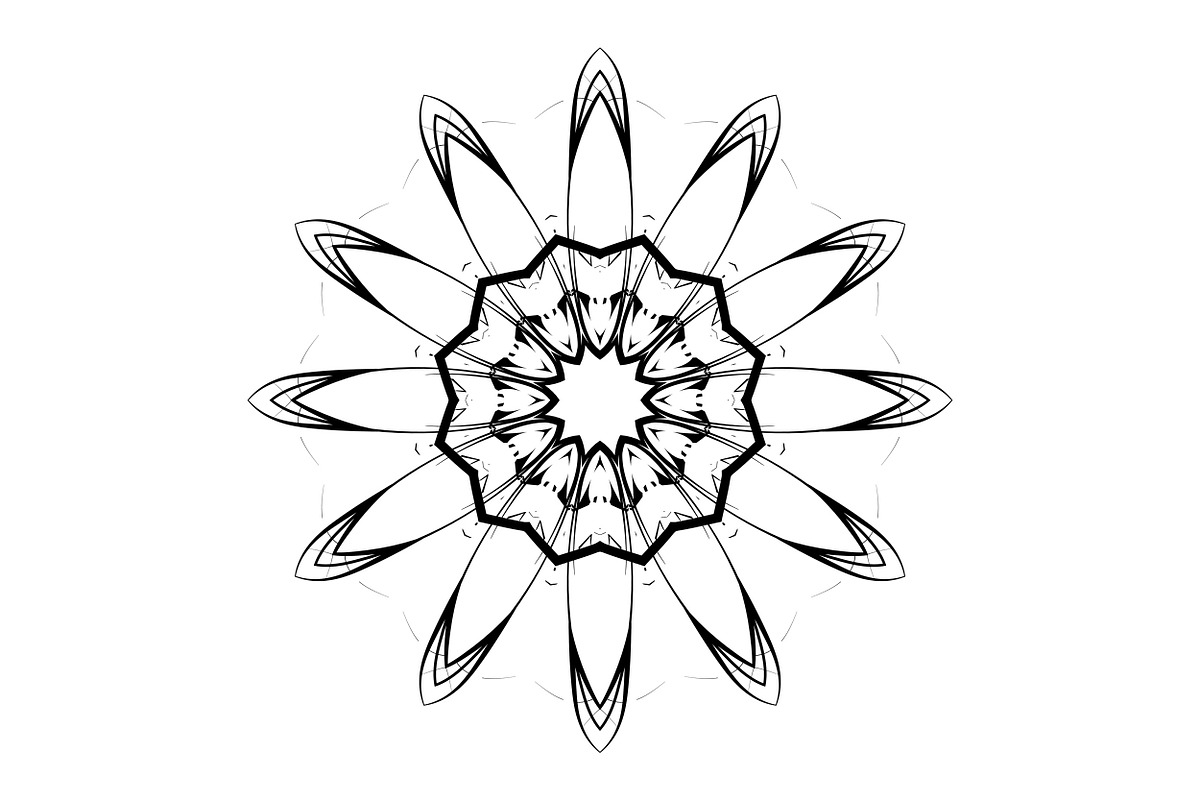 Black White Mandala Illustration Set, a Decorative Illustration by NJ Himel (Photo 34 of 101)